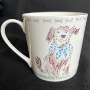 Waitrose Mug Cup Dog Ceramic Cute Holds 12 0zs White Kitchenware